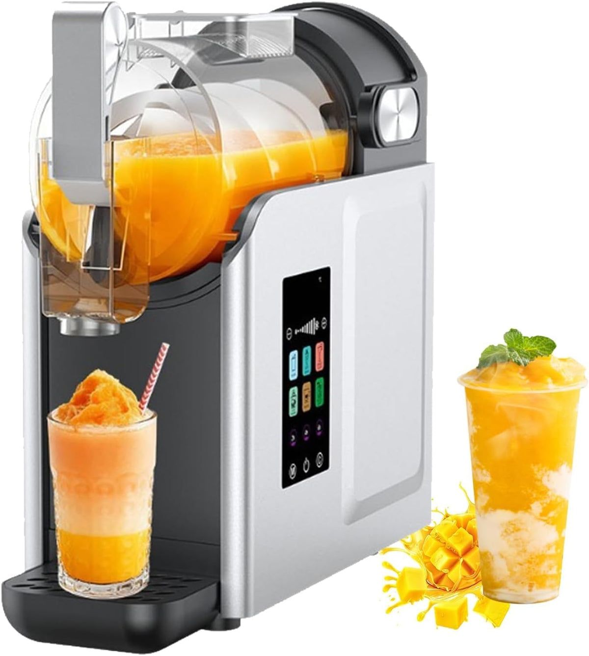 Machine sorbetière, 40 x 17 x 42 cm, 220 W, 2 L, Noir, à Boissons Glacées, à Granités avec 6 Modes Préréglés - Compresseur Intégré