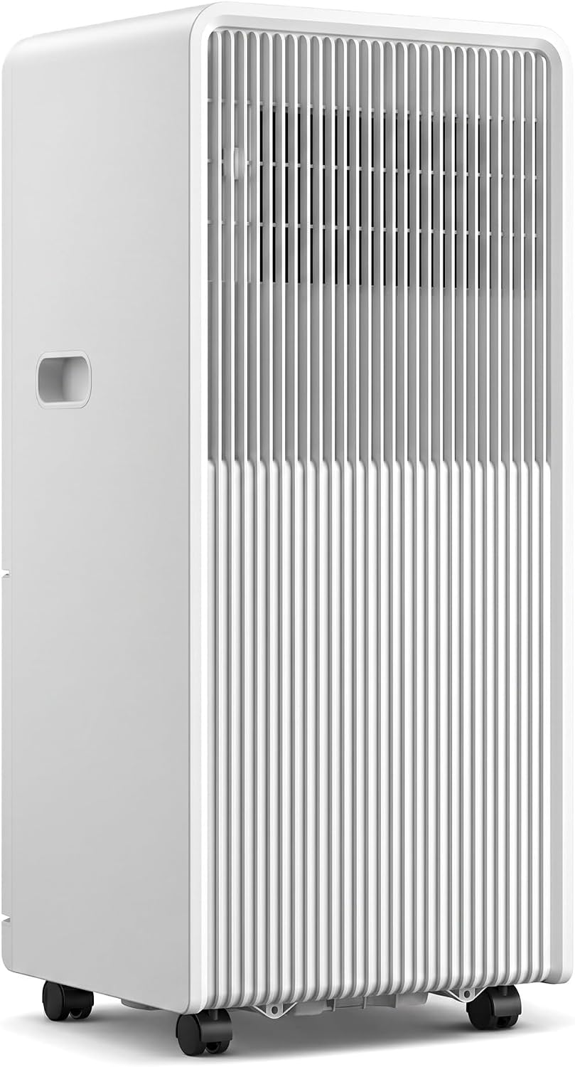 Unité déshumidificateur, Blanc, de Ventilateur Portable, Refroidissement Intelligent et avec minuterie, télécommande