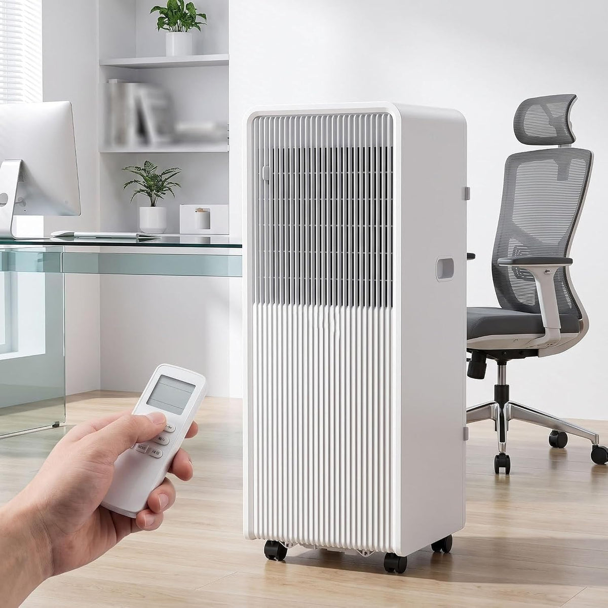 HUANQIN climatiseur portable, 12000 BTU, 32 m, 11000 BTU, Blanc, Rafraîchit ²