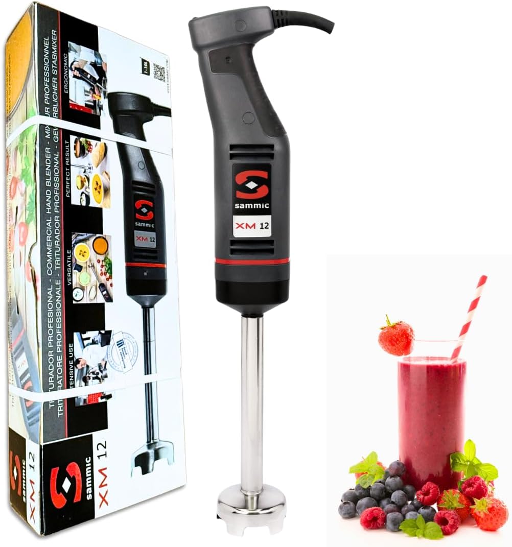 YOMMAK SLU blender, 240 W, 15000 tr/min, Noir, Mixeur à main industriel XM-12, broyeur professionnel de cuisine