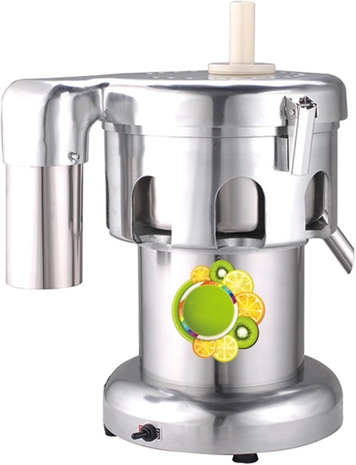 GwlThixion centrifugeuse, 550 W, Argenté, Extracteur De Jus Professionnel, en Acier Inoxydable, Grande goulotte d'alimentation