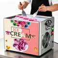 MANYOUYOU sorbetière, 30 X 24 Cm, Argenté, Machine à Glace Roulée, Plancha à Glace Roulée en INOX Alimentaire