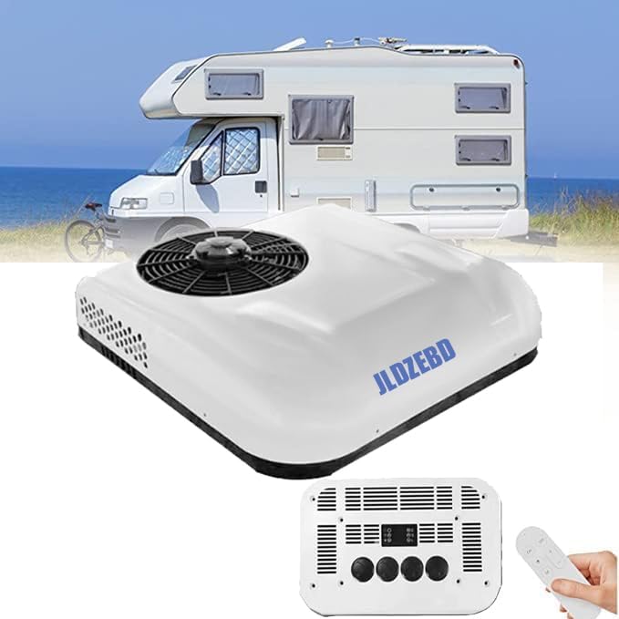 JLDZEBD Climatiseurs, 12 V, Blanc, Climatiseur, Climatisation Pour Caravane, Vent Froid/Refroidissement Et Chauffage 2 Styles