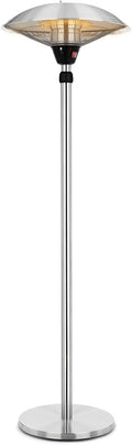 blumfeldt Appareils de chauffage extérieur, 2100 W, 1,8 m, Argenté, Heat Guard chauffage sur pied - Chauffage sur pied de 900