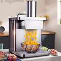 HTDRE trancheuse électrique, 200 W, Acier inoxydable 304, Noir, Professionnelle pour légumes, trancheuse Automatique pour oignons et Pommes de Terre