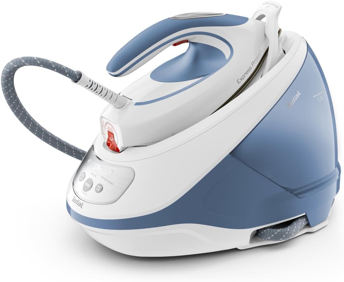 Tefal Centrales vapeur, 2800 W, 1,8 L, Bleu/Blanc, Sv9202 Ferro Da Stiro A Caldaia Durilium Airglide Autoclean Soleplate Blu