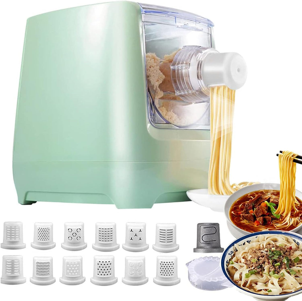 Machine machine à pâtes, 260 W, 220 V, 260 W, Noir, À Pâtes Automatique avec 13 Moules, À Pâtes Et Nouilles Électrique