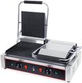 Grill Appareils à sandwich et presses à panini, 3,6 kW, Argenté, Panini Électrique Professionnel Double, 0 à 300°C