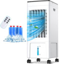 Climatiseur climatiseur portable, 8 L, Blanc, Portable 4 En 1, Rafraîchisseur Dair Par évaporation, Humidificateur Et Purificateur Dair
