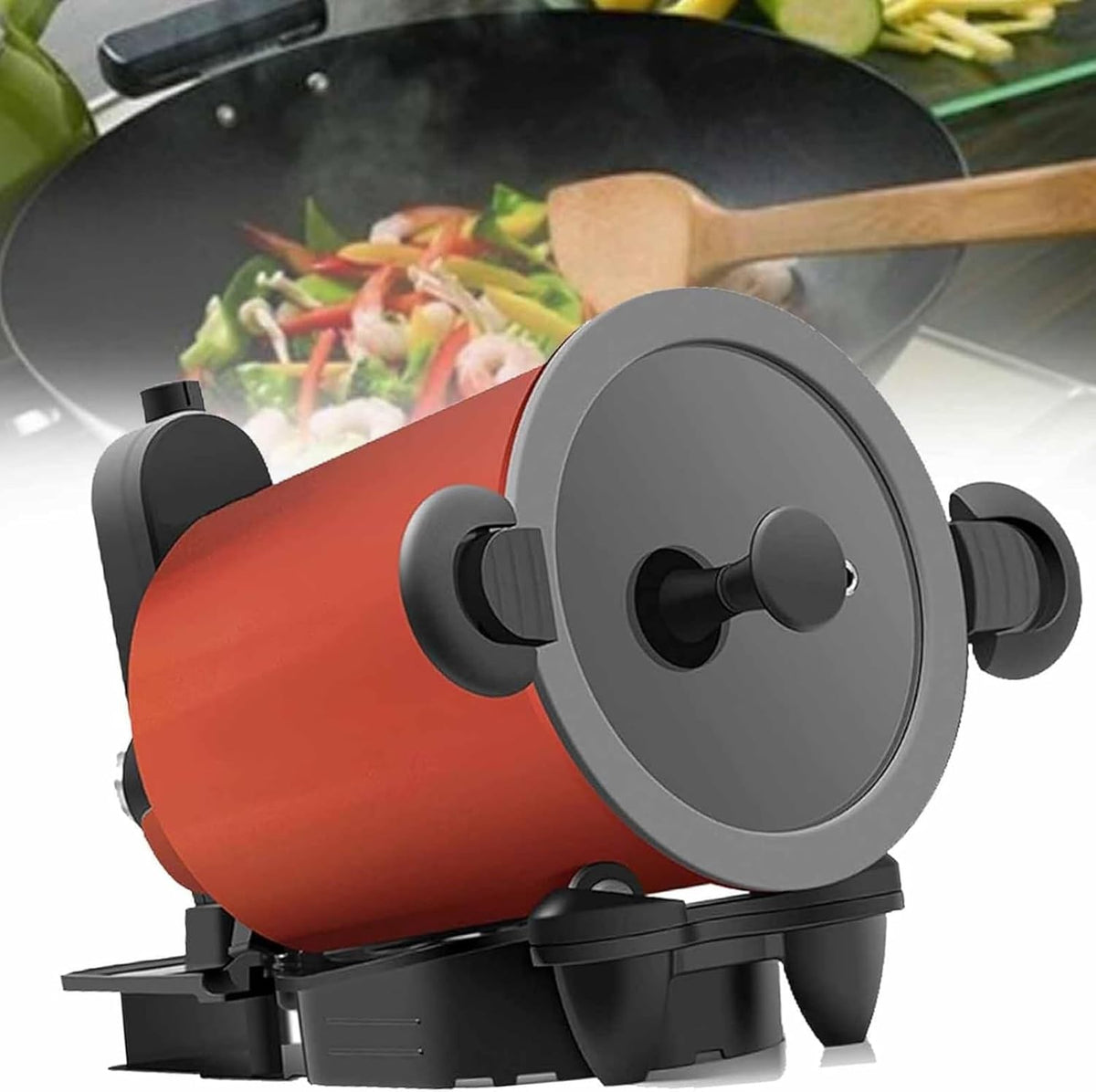 KJZQXYX Multicuiseurs, Noir, Machine à frire professionnelle, Cuisinière multifonction avec contrôle tactile