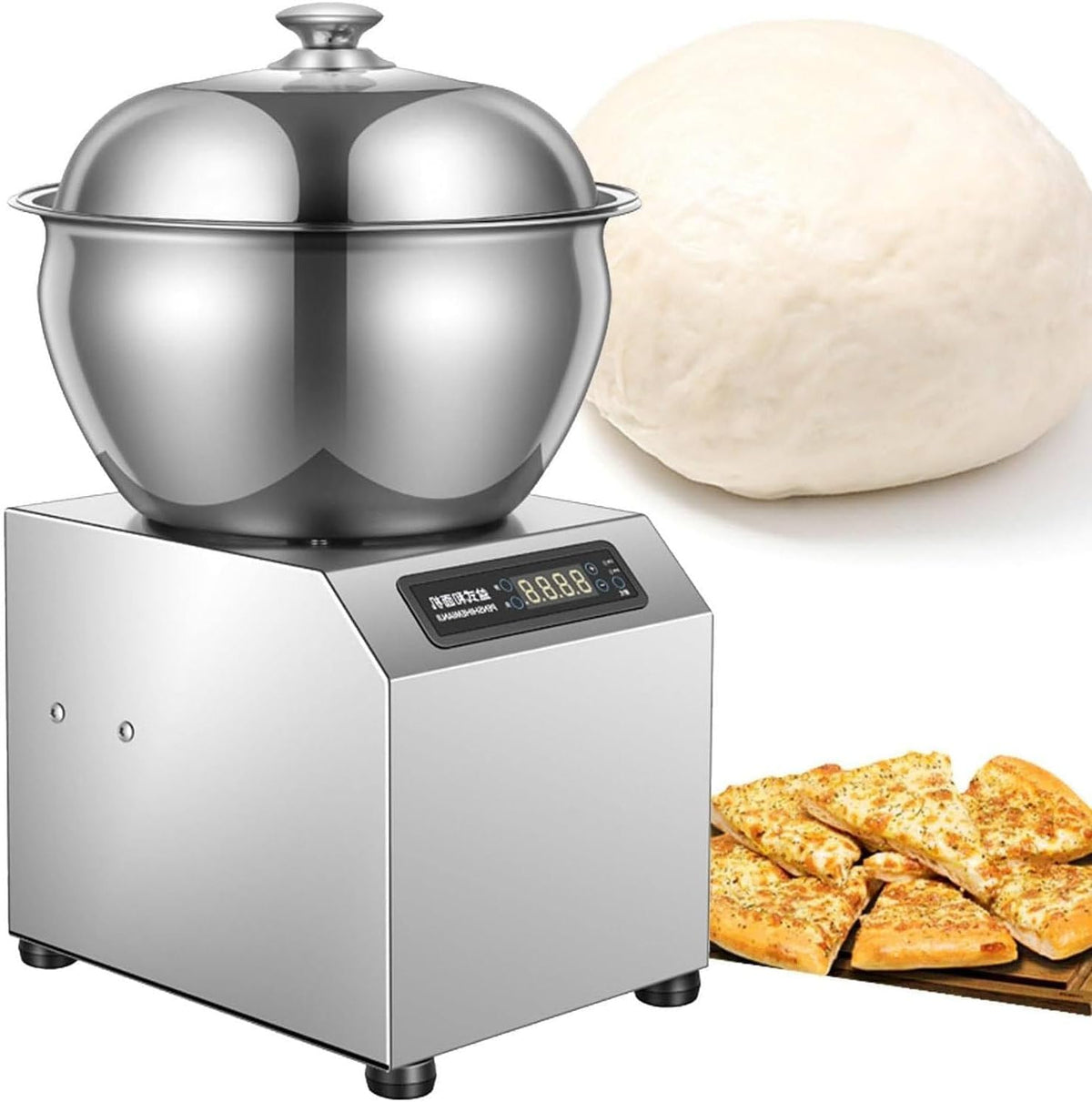 UORDBY Machines à pâtes, Vasque amovible, 2 200 W, 110 V/220 V, 50 Hz/60 Hz, 8 kg, 200 W, Argent, Pétrin électrique Robuste 5/