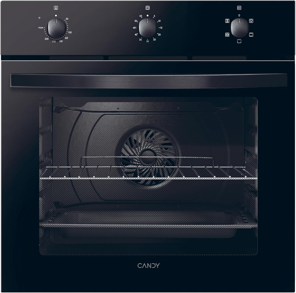 CANDY four encastrable, 65 litres, Noir/Argenté, émail lisse FIDC N502 Idéa, minuteur