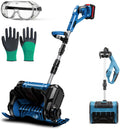 Pelle fraise à neige, 21 V, 30,5 cm, ABS., bleu., à neige électrique sans fil sans balais compatible avec batterie Makita