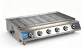 Barbecue Barbecues au gaz naturel, 570 x 530 x 200 mm, Argenté, À Gaz Dintérieur/extérieur À 4 Brûleurs, Portable Au Gpl en Acier Inoxydable