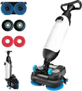 ZHLINGQ polisseuse, Blanc, Machine De Polissage De Sols Multifonctionnelle, Nettoyeur De Sols Commercial, Double Brosse Rotative à 360°