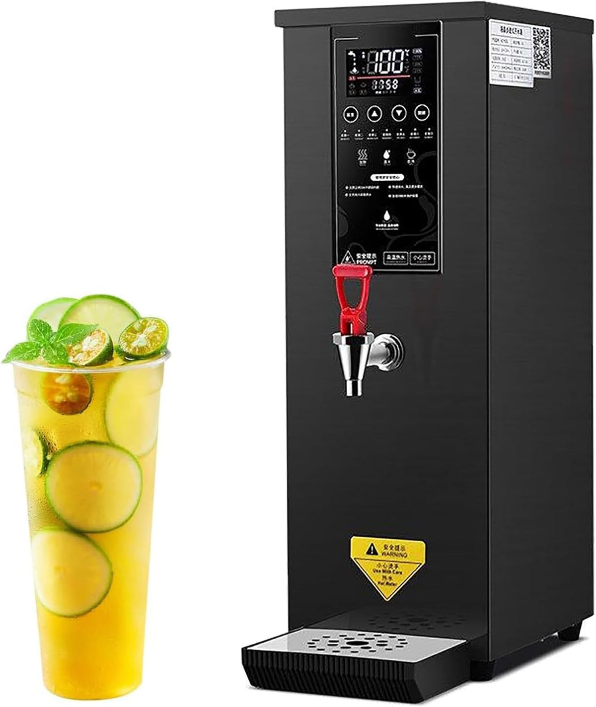RoyceBee distributeur d'eau chaude, 2 500 W, 60 L, 500 W, Blanc/Argenté/Noir, Chauffe-Eau éLectrique Commercial avec Filtre