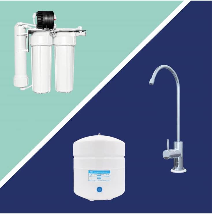 Hydropure Filtres à eau sur robinets, Noir, Osmoseur sous évier Excel II (Réservoir : Réservoir 4)