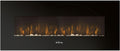 PUR LINE cheminée électrique, 2 kW, Noir, Purline murale CHE-500 design panoramique en verre trempé avec télécommande