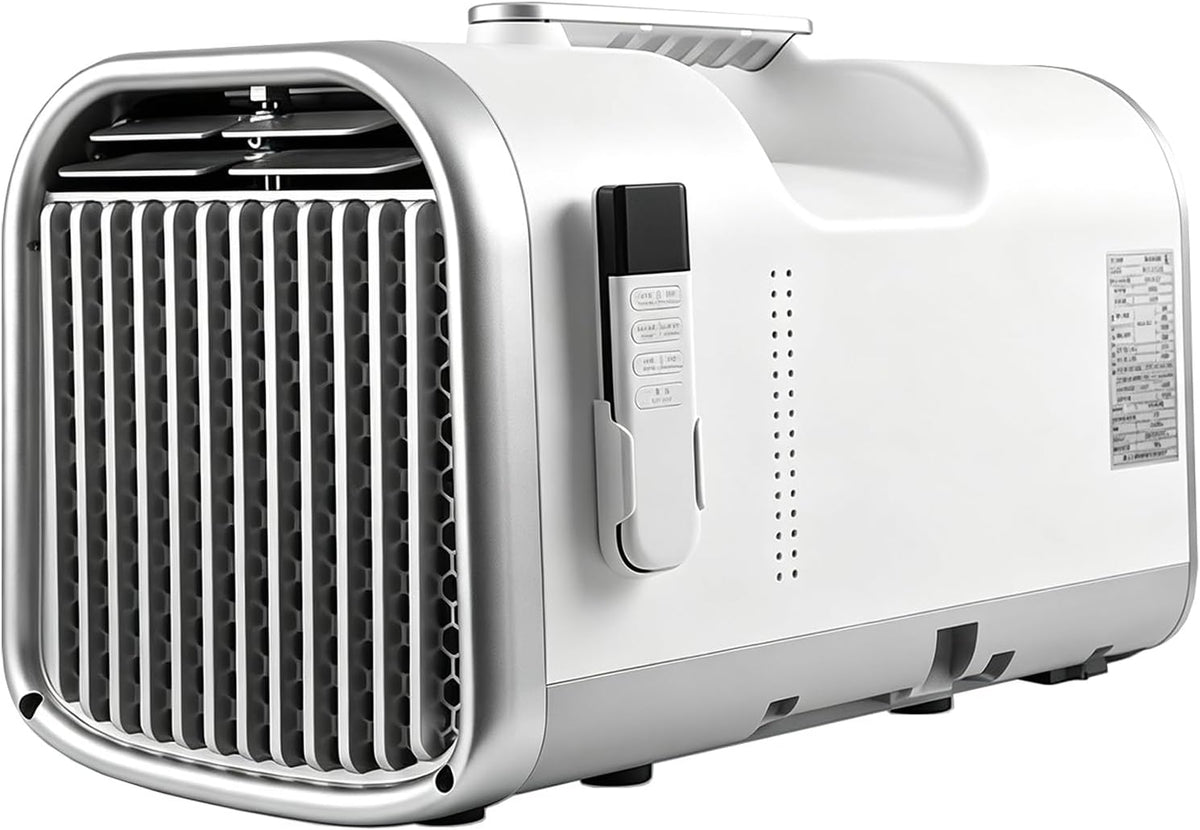 Lissontine climatiseur portable, 19,7 × 10,8 × 12,0 pouces (50,0 × 27,5 × 30,5 cm), 42 dB, 4400 BTU, Blanc, Sans Installation