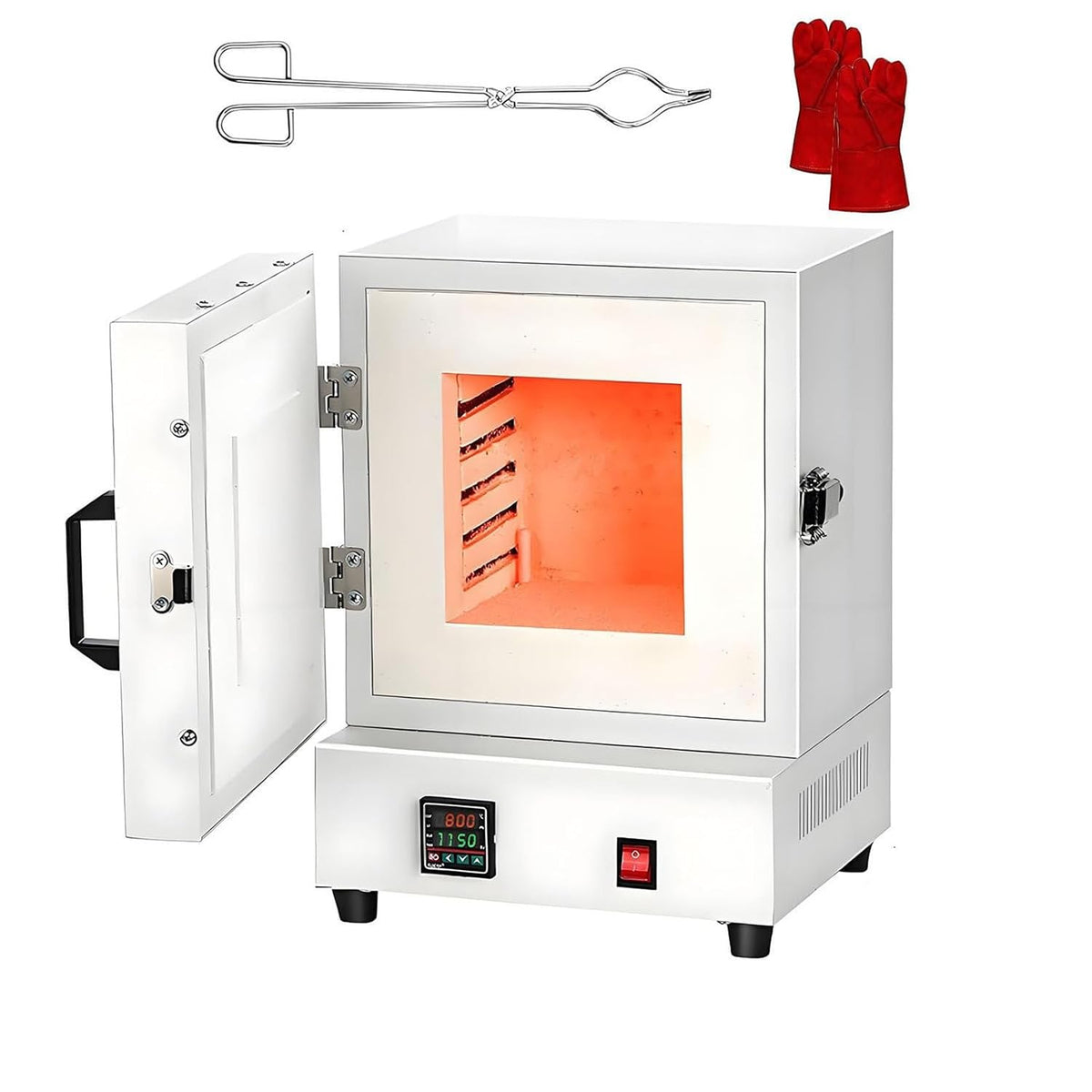 BoTongSiHai Fours, 2000 W, Noir/Argenté, Four Électrique Compact De Table, Four À Moufle Fermé De Laboratoire