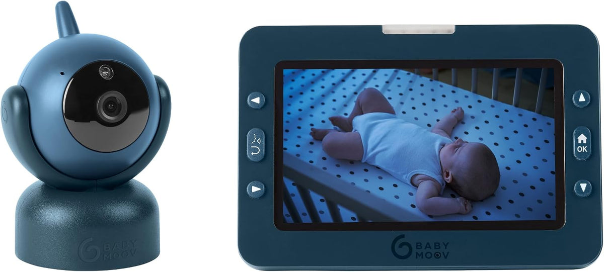 Babymoov Babyphones, 300 m, Noir, Température, 8 Berceuses - Portée - Jusqu'à 4 Caméras - à vie