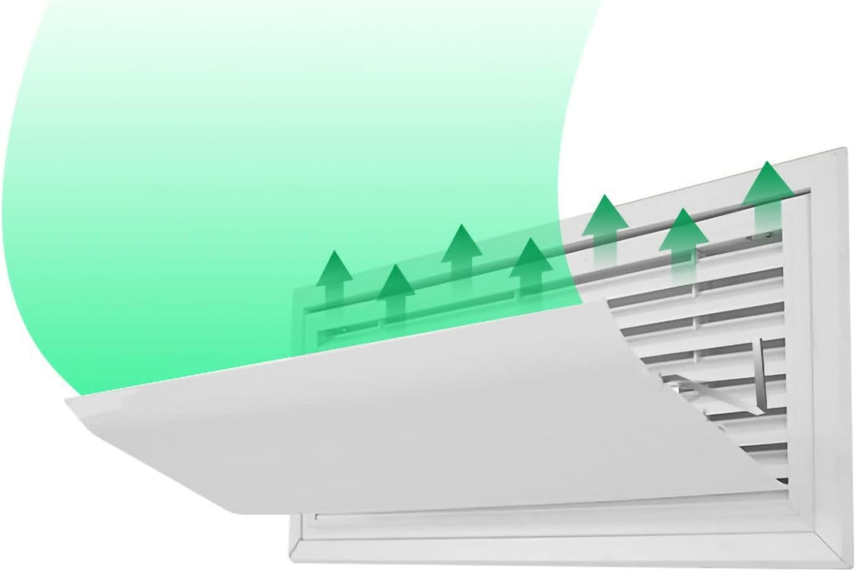 LOKLNEYK Filtres, 84 cm, Blanc, Déflecteur de vent for climatiseur central, anti-soufflage direct, déflecteur