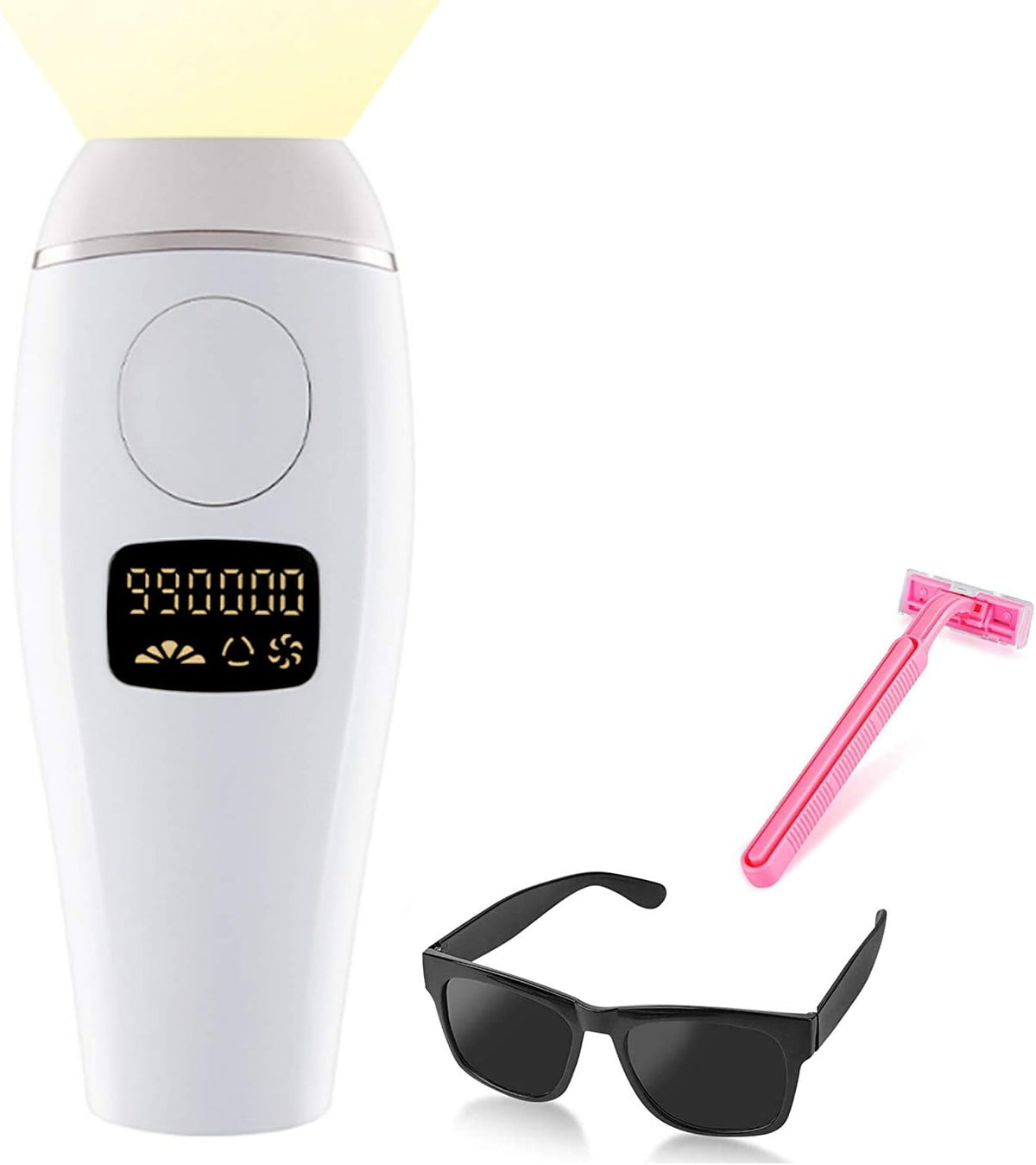 ADITAM épilateur à lumière pulsée, Noir, IPL Épilation pour Femmes et Hommes