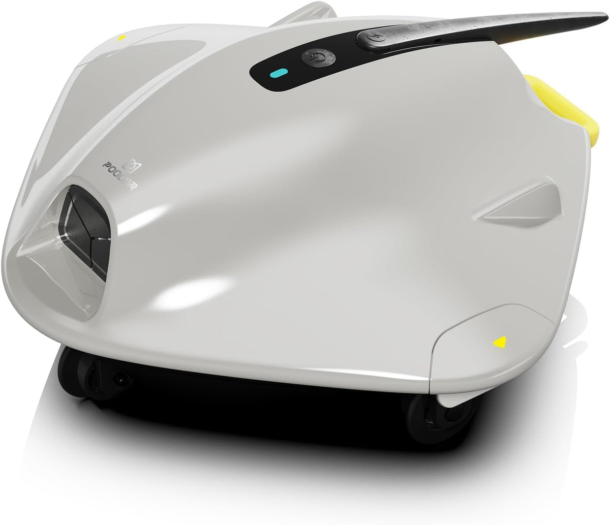 PoolMr robot aspirateur, 40 W, Noir, Robot nettoyeur de piscine sans fil, piscine hors sol, Aspiration puissante