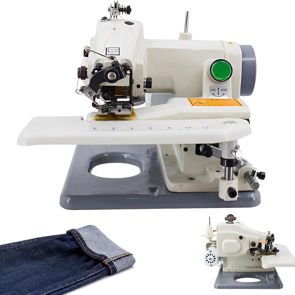 Machine machine à coudre, 1200 tr/min, 8 mm, Noir, à ourler professionnelle pour point aveugle avec pédale