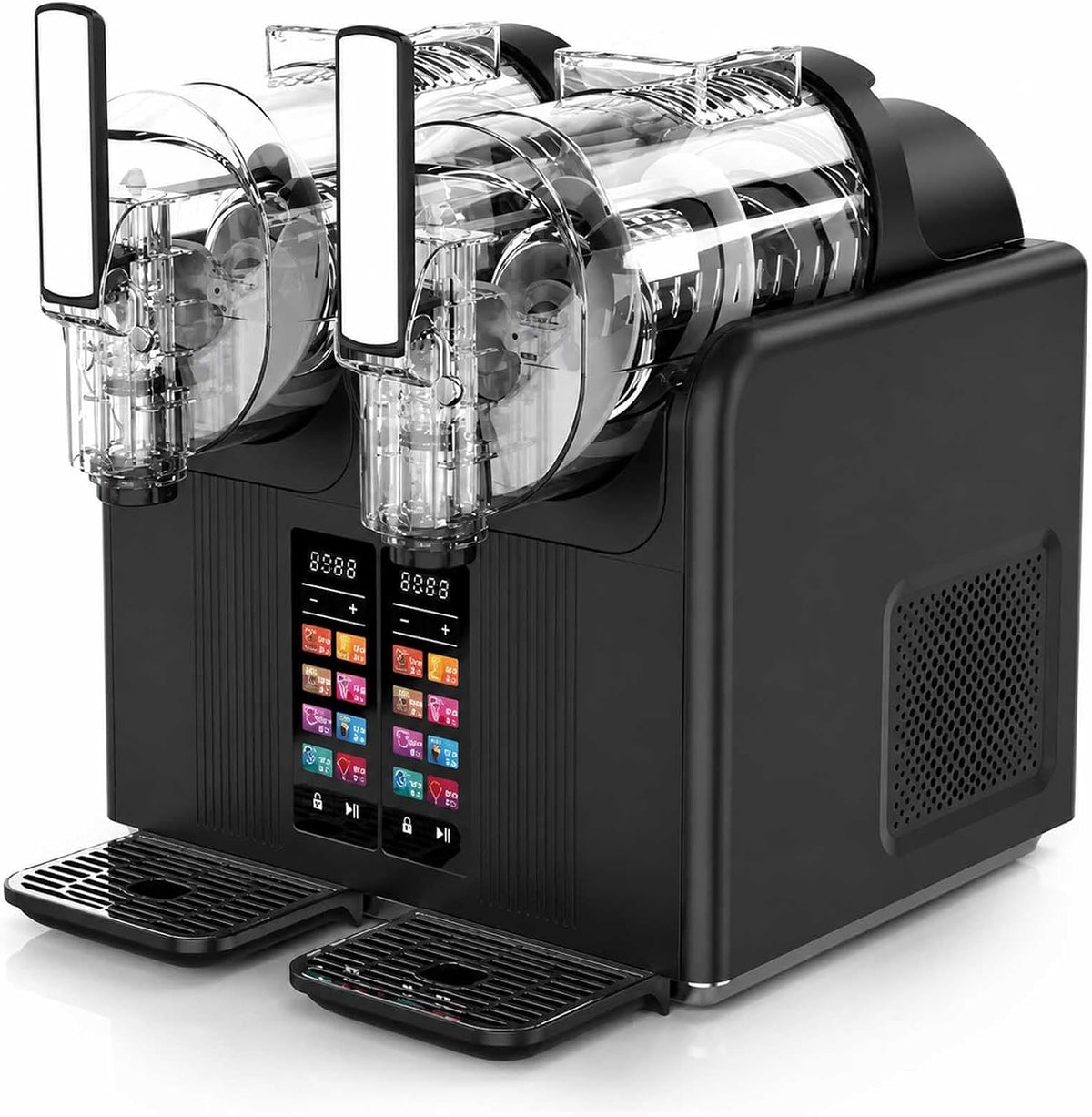 aromaoveite sorbetière, 398 x 380 x 420 mm / 15,67 x 14,96 x 16,54 pouces, 430 W, 2 X 2, Noir, Machine À Granités Commerciale