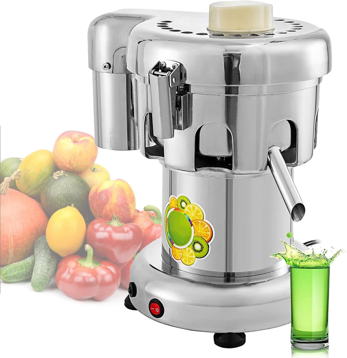 HTTGDGDH presse-agrumes, 550 W, 7,6 cm, Noir, Extracteur de jus centrifuge électrique pour Fruits et légumes