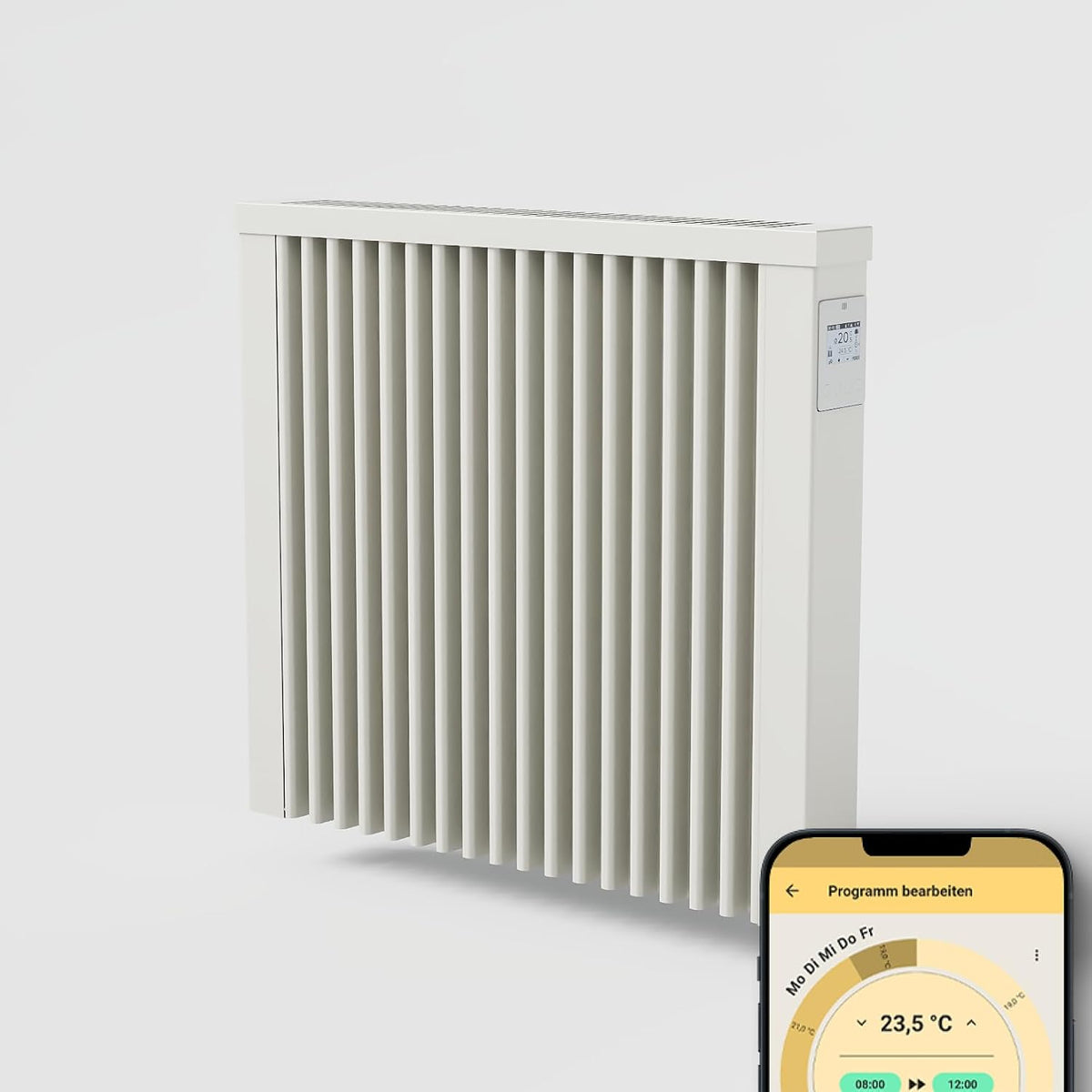 AeroFlow Appareils de chauffage électriques, Noir, contrôle par application (Compact 1300)