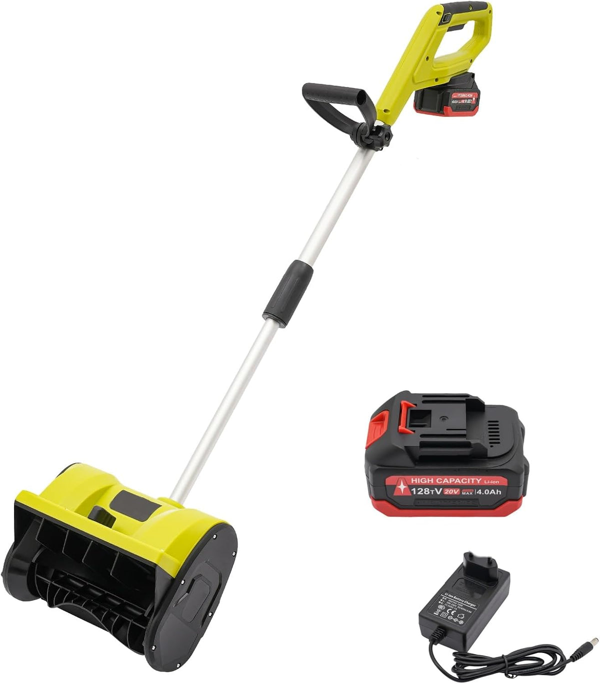 Poyujkyhr batterie, 1200 W., environ 60 dB., 4,0 Ah, 2200 tr/min, 32 cm, plastique., vert