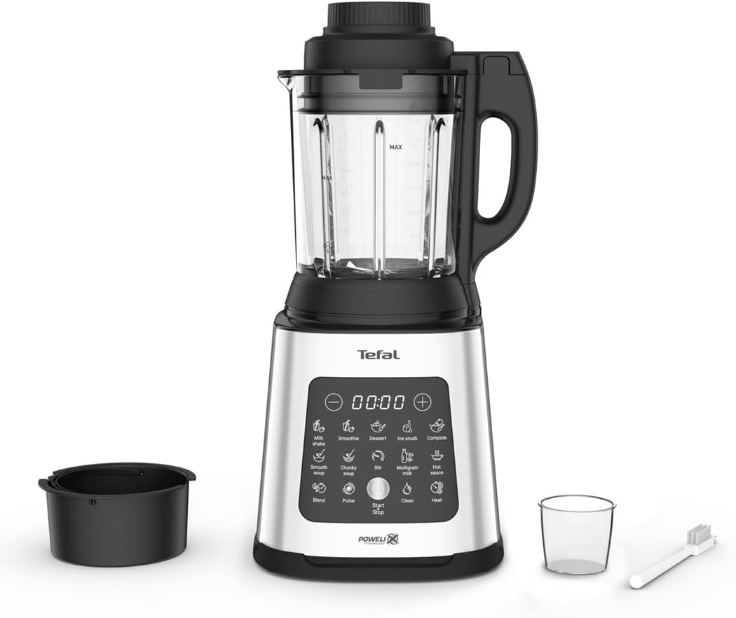Tefal blender, Noir, Perfectmix Cook BL83SD haute vitesse avec panier vapeur