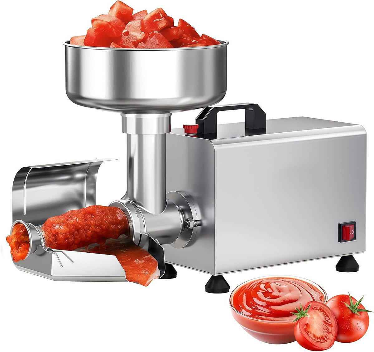 BANGBANGJI presse-agrumes, 50 × 25 × 35 cm, 450 W, 110-240 V, 450 W, Acier inoxydable 304 de qualité alimentaire, Argenté