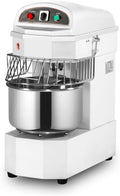 Pétrin Machines à pâtes, 10 Litres, 650 W, Argenté, à Pâte Professionnel - Cuve Fixe - - 1 Vitesse - Inox - Compact et Robuste