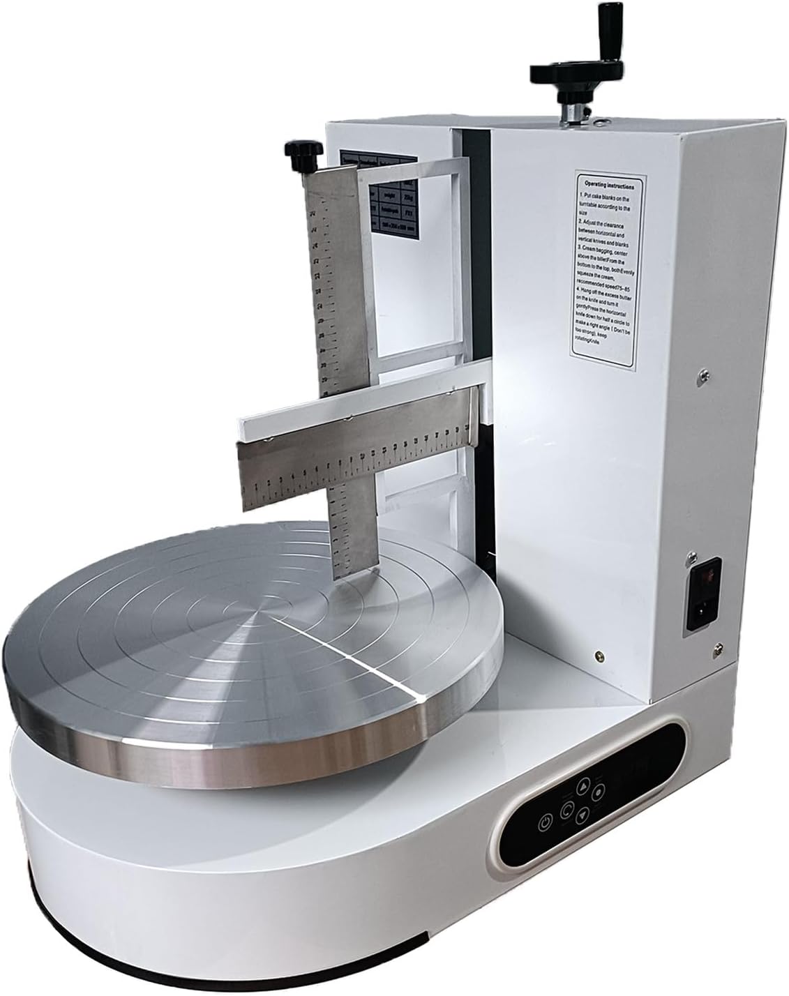 MINEYCHCEY Machines à gâteaux, 10,16 à 30,48 cm / 4 à 12 pouces, 200 W, 220 V, Blanc, Machine à étaler Crème Gâteau Automatique