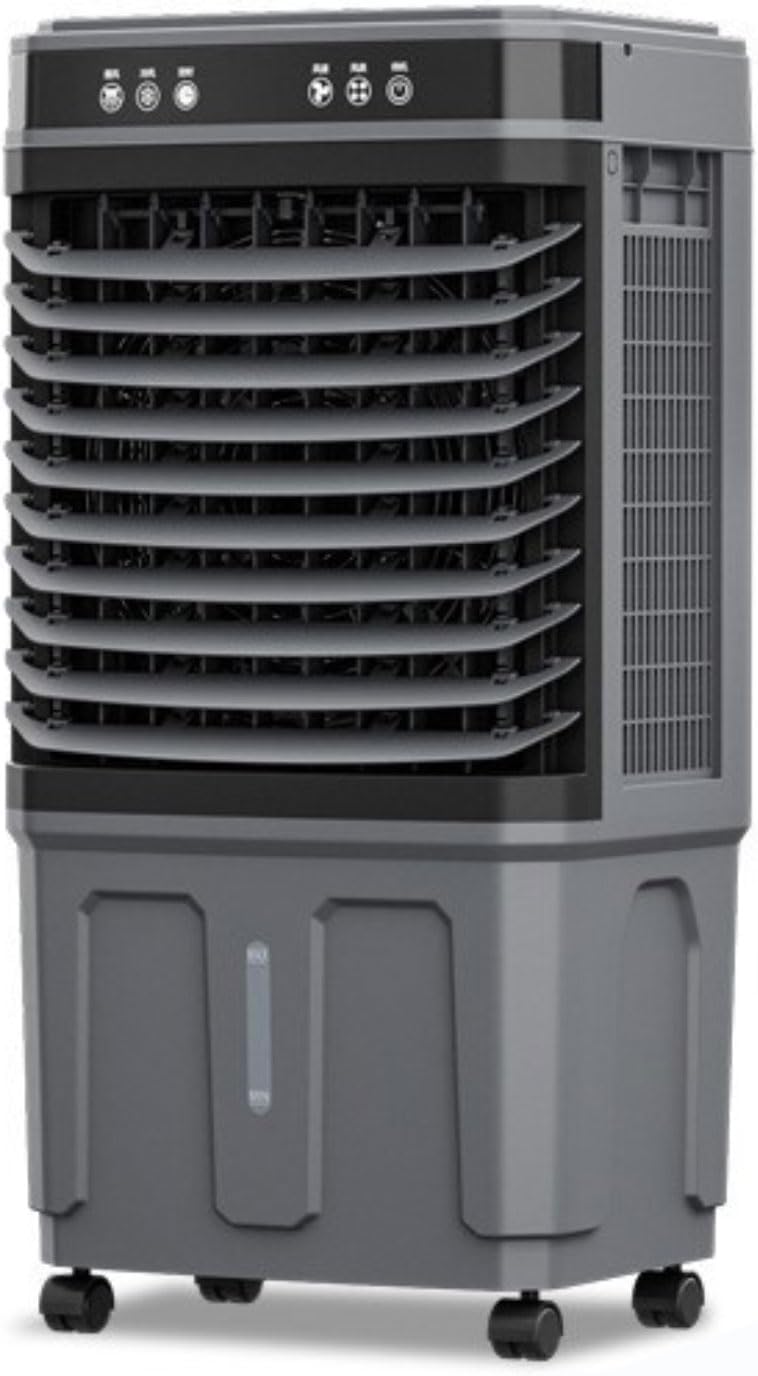 Climatiseur climatiseur portable, 20 litres, Blanc, Portable avec 4 Compartiments à Glace, réservoir d'eau