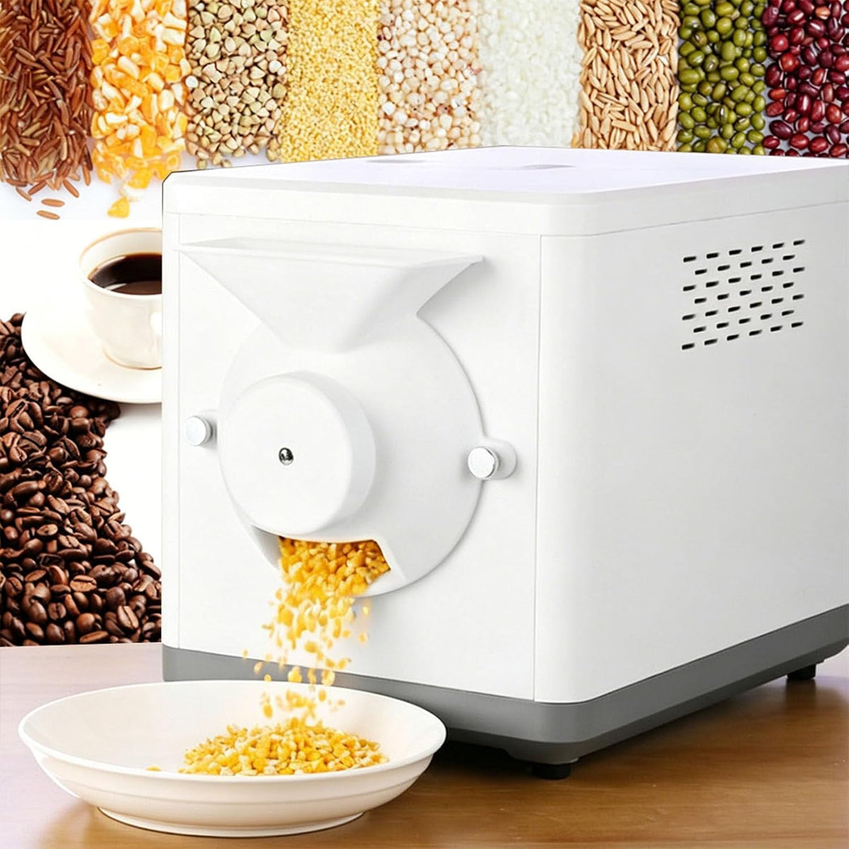 SHENGSHIYU Torréfacteurs, 1600 W, 1500G, Blanc, Torréfacteur Domestique Intelligent pour Grains de Café, Cacahuètes