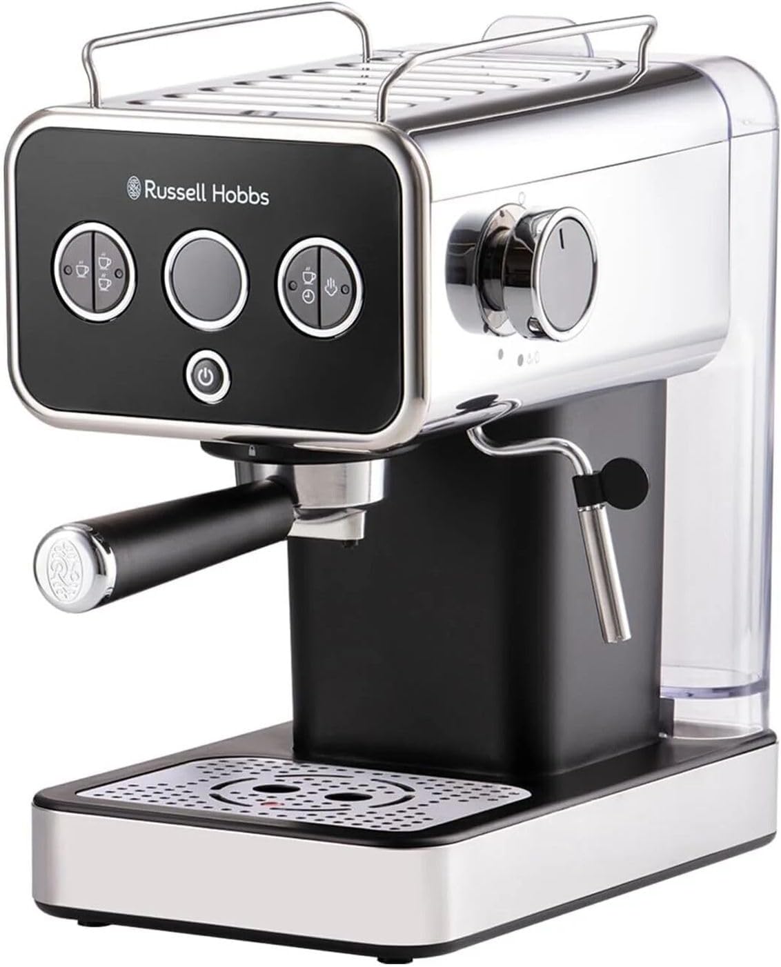Russell Hobbs Machines à café automatiques, Noir, Cafetiere [Machine Ã€ Expresso Design Vintage] Distinctions (Affichage LED