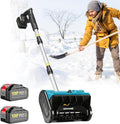 LURECAQING Pelles à neige, 21 V, 6.0AH, 21 V, 3.0 Ah, ABS, alliage d'aluminium, Bleu, Déneigeuse allée sans Fil Pelle Neige électrique -Blue