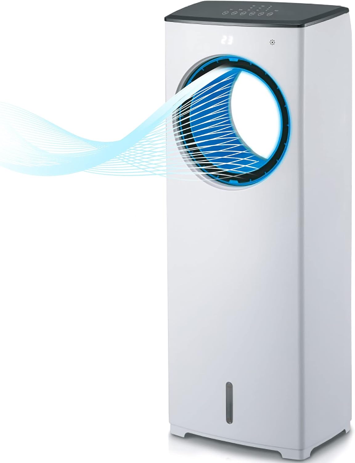 MovilCom Climatiseurs portables, 4 l, Blanc, ® Climatiseur d'été, Climatiseur évaporatif 3 en 1, Refroidisseur