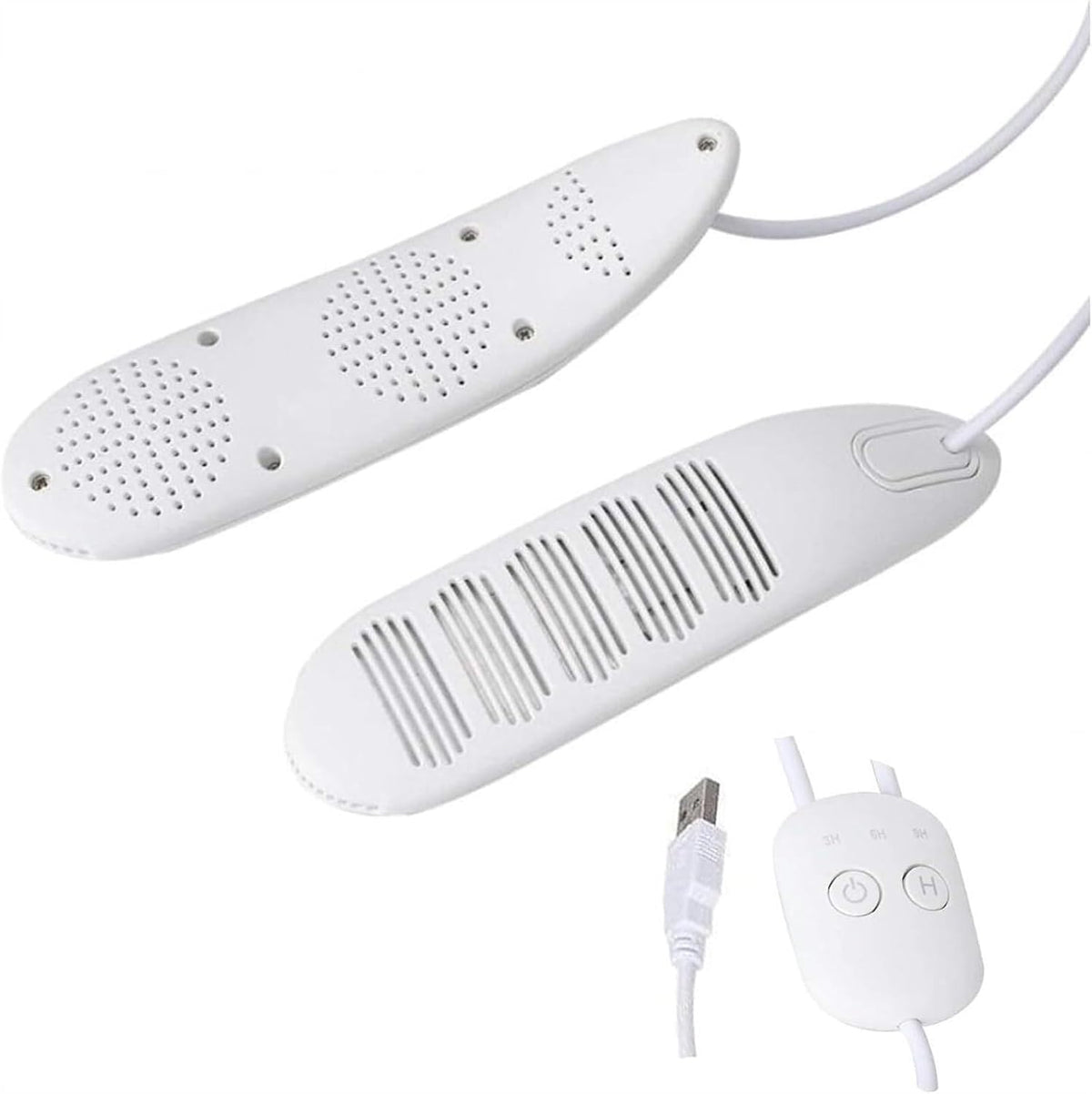 bureau GeRRiT, Blanc, Sèche-Chaussures Portable, sèche-Linge USB avec Fonction de synchronisation, sèche-Chaussures