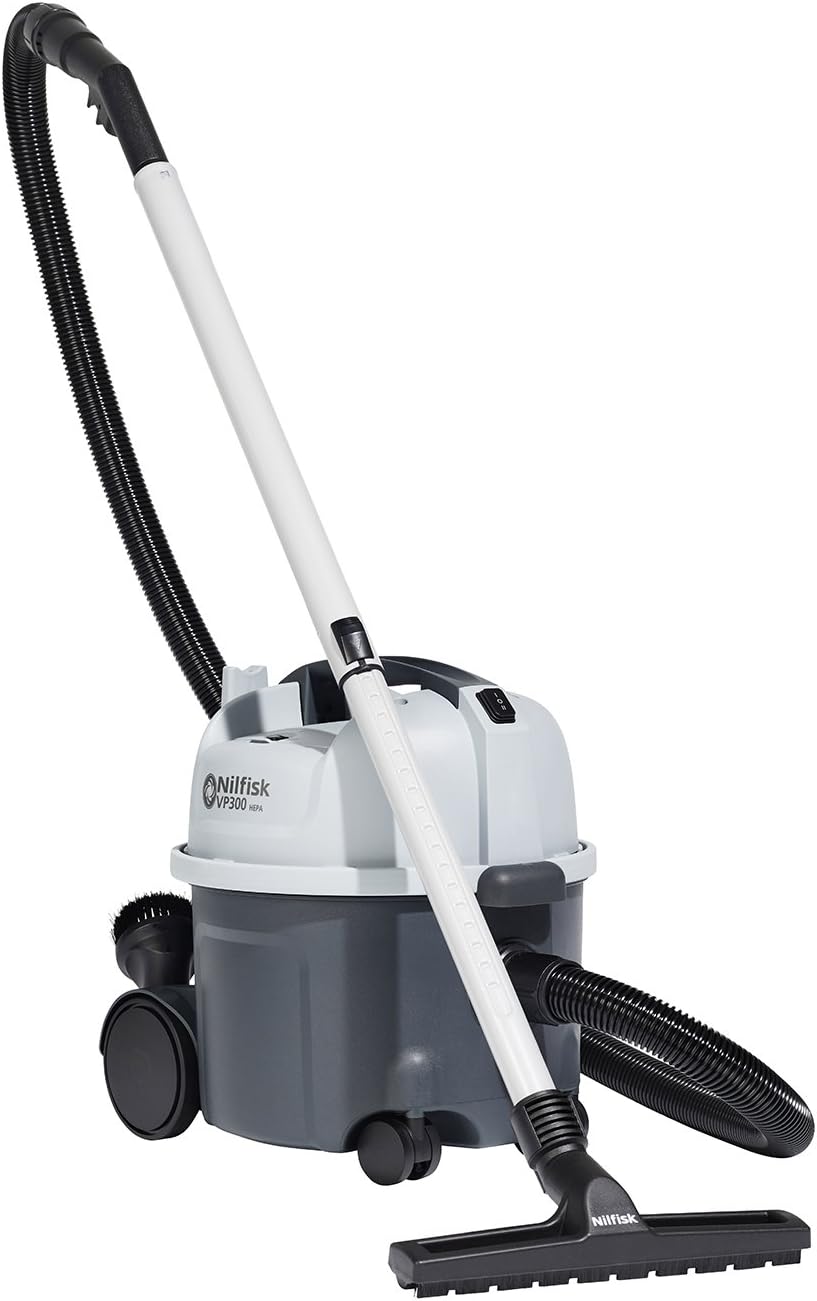 Nilfisk Aspirateurs traîneaux, 220-240 V., 15 m, 110 W, 10 L, Gris, Aspirateur VP300 Câble Two Speed 215- 220-150MBAR