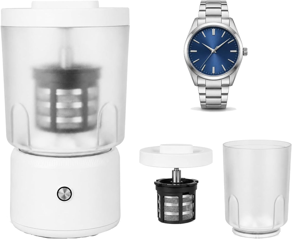 WTRYRN Nettoyage et entretien, Gris, Nettoyeur ultrasonique Portable pour Montres et Bijoux