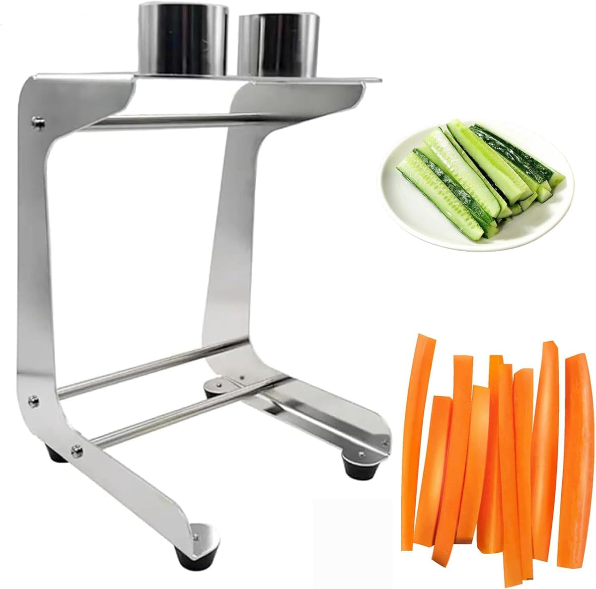 Éplucheur Éplucheurs, Argenté, de légumes sur pied, 3 lames en acier inoxydable, coupe manuelle pour pommes de terre