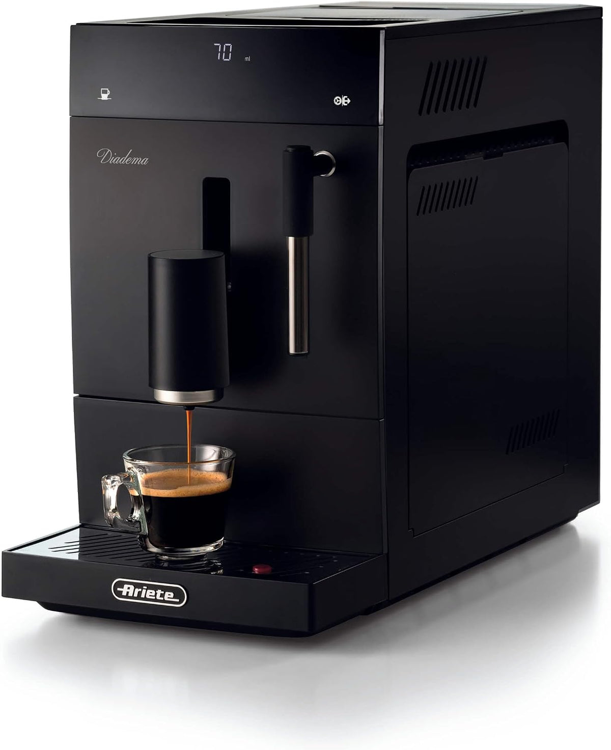 Ariete machine à café, 1350 W, 19 bar, Noir, 1452 Diadema, Automatique, Cafetière, Eau Chaude Américaine, Unité Cappucino