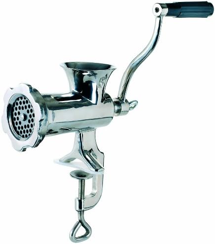 La Brunoise Hachoirs à viande, 70 mm, Argenté, Hachoir professionnel à viande manuel Inox-plaque de de diamètre