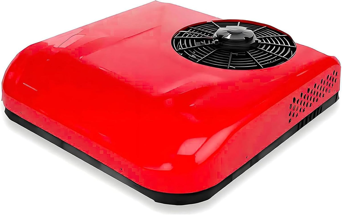 XUXIAO Climatiseurs, 12 V 400–850 W | 24 V 850 W, 12 V DC / 24 V DC, 12 V, 24 V, 7500 BTU, Rouge, Climatiseur Camping-Car de Toit /