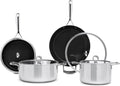 Olav batterie de cuisine, Blanc, ® Set de cuisine en cuivre, matériau 5 couches, apte à l'induction et au lave-vaisselle